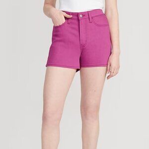 High-Waisted Wow Stretch Denim Shorts -- 3-inch inseam